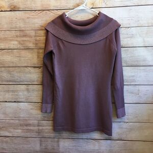 QUESTIONS SHAWL COLLAR SWEATER IN MAUVE‎